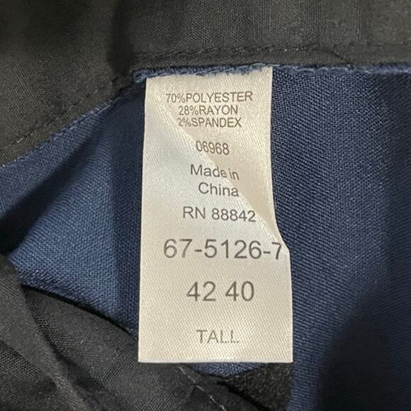 KS Signature Mens Dress‎ Pants Size 42/40 Tall Unhemmed - Picture 7 of 9